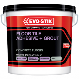 Floor tile adhesive & grout for concrete floors